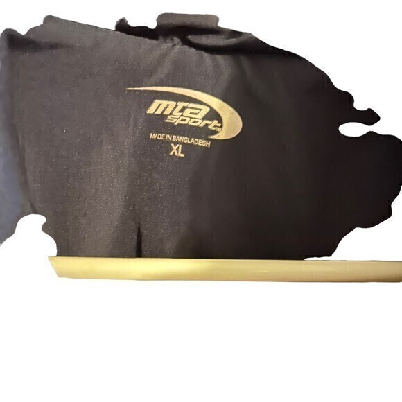 MTA Sport Windbreaker Jacket Black Size Large Full Zip Gray - Picture 4 of 6